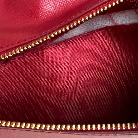 PRADA Saffiano Leather Continental Wallet in Fuoco Red - Picture 8 of 16